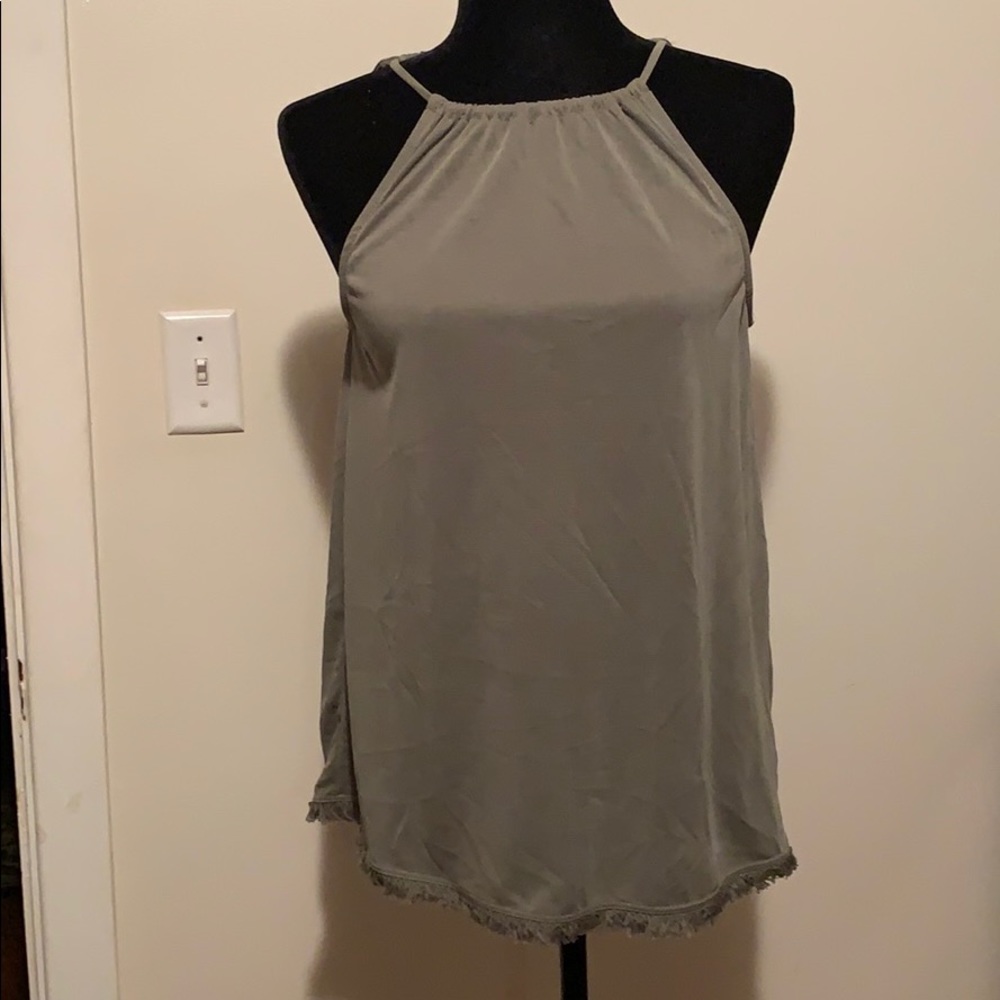 Light green halter tank top